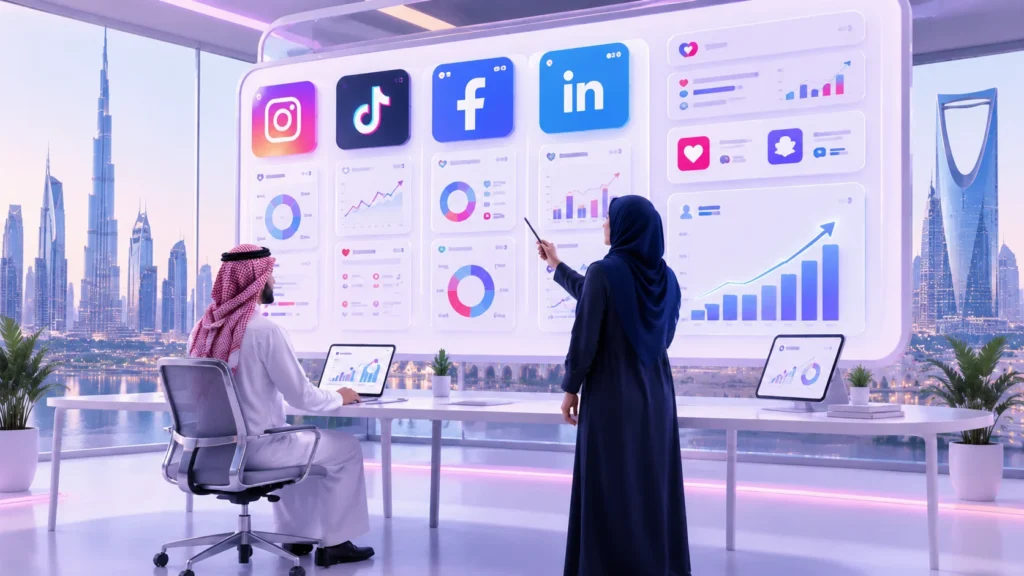 Social media marketing strategies helping businesses grow in UAE and Saudi Arabia in 2026